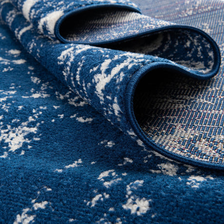 Navy Blue 2' x 5' 3 Lennon Runner Area Rug 100% Polypropylene Vintage Distressed Look Modern Contemporary Carpet for Home Decor for Sale at Rug Engine