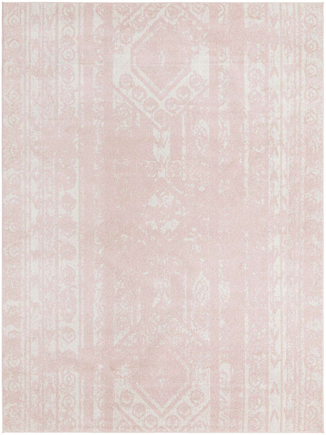 Pink 10' x 13' 1 Lennon Rectangle Area Rug 100% Polypropylene Vintage Distressed Look Modern Contemporary Carpet for Home Decor for Sale at Rug Engine