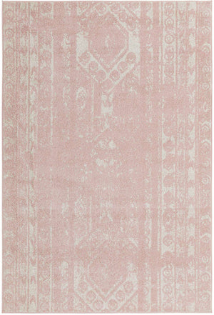 Pink 6' 1 x 9' Lennon Rectangle Area Rug 100% Polypropylene Vintage Distressed Look Modern Contemporary Carpet for Home Decor for Sale at Rug Engine