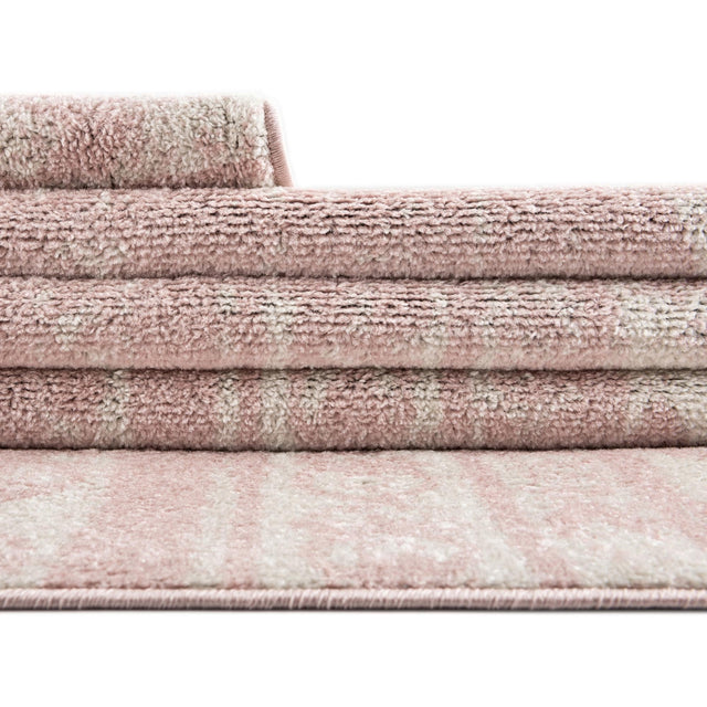 Pink 9' x 12' Lennon Rectangle Area Rug 100% Polypropylene Vintage Distressed Look Modern Contemporary Carpet for Home Decor for Sale at Rug Engine