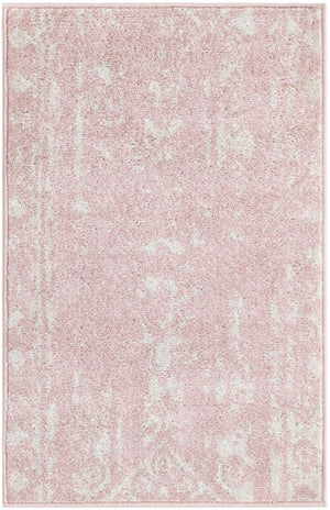 Pink 2' x 3' 1 Lennon Rectangle Area Rug 100% Polypropylene Vintage Distressed Look Modern Contemporary Carpet for Home Decor for Sale at Rug Engine