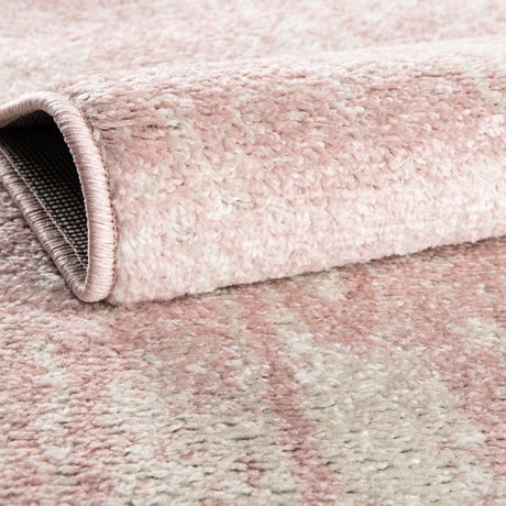 Pink 5' 3 x 5' 3 Lennon Square Area Rug 100% Polypropylene Vintage Distressed Look Modern Contemporary Carpet for Home Decor for Sale at Rug Engine