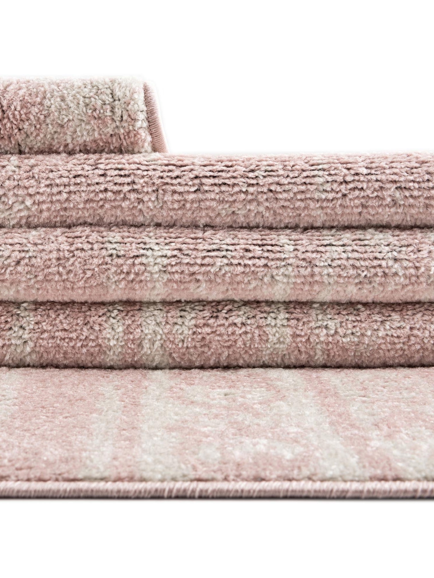 Pink 5' 3 x 5' 3 Lennon Square Area Rug 100% Polypropylene Vintage Distressed Look Modern Contemporary Carpet for Home Decor for Sale at Rug Engine