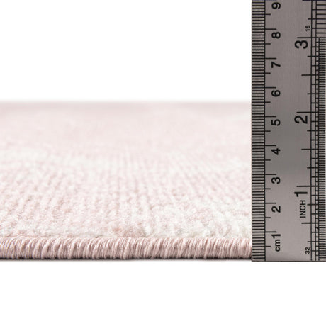 Pink 2' x 6' 1 Lennon Runner Area Rug 100% Polypropylene Vintage Distressed Look Modern Contemporary Carpet for Home Decor for Sale at Rug Engine