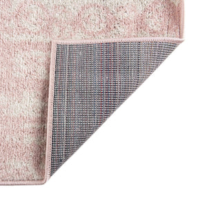 Pink 2' x 5' 3 Lennon Runner Area Rug 100% Polypropylene Vintage Distressed Look Modern Contemporary Carpet for Home Decor for Sale at Rug Engine