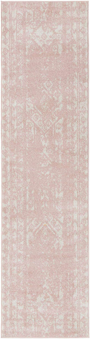 Pink 2' 7 x 10' Lennon Runner Area Rug 100% Polypropylene Vintage Distressed Look Modern Contemporary Carpet for Home Decor for Sale at Rug Engine