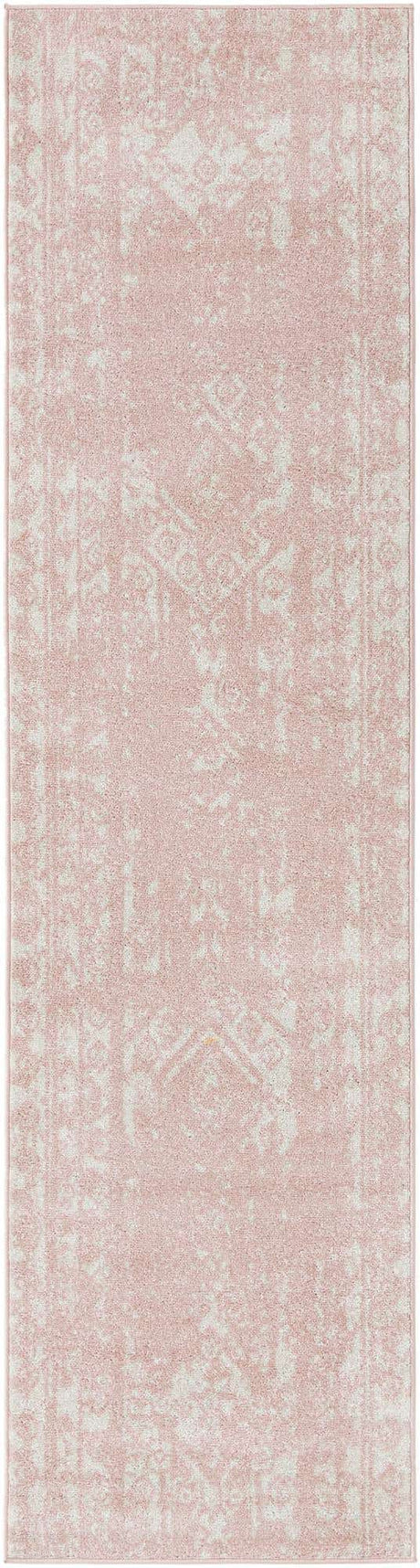 Pink 2' 7 x 10' Lennon Runner Area Rug 100% Polypropylene Vintage Distressed Look Modern Contemporary Carpet for Home Decor for Sale at Rug Engine