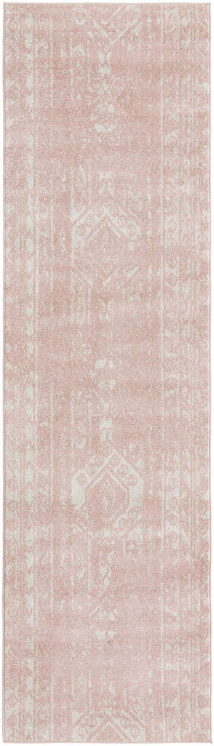 Pink 2' 7 x 12' Lennon Runner Area Rug 100% Polypropylene Vintage Distressed Look Modern Contemporary Carpet for Home Decor for Sale at Rug Engine
