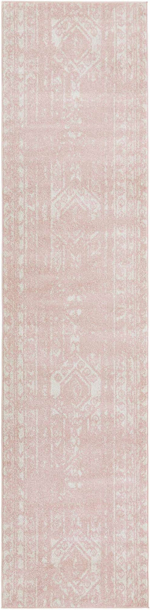 Pink 3' 3 x 14' 1 Lennon Runner Area Rug 100% Polypropylene Vintage Distressed Look Modern Contemporary Carpet for Home Decor for Sale at Rug Engine