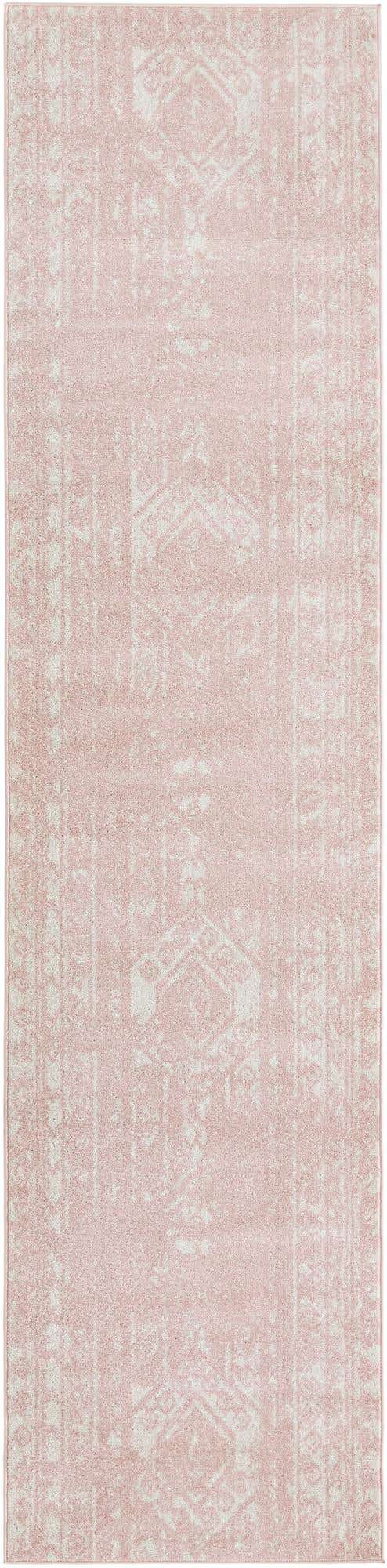 Pink 3' 3 x 14' 1 Lennon Runner Area Rug 100% Polypropylene Vintage Distressed Look Modern Contemporary Carpet for Home Decor for Sale at Rug Engine
