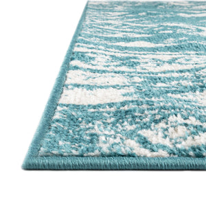 Turquoise 7' 10 x 10' Lennon Rectangle Area Rug 100% Polypropylene Vintage Distressed Look Modern Contemporary Carpet for Home Decor for Sale at Rug Engine