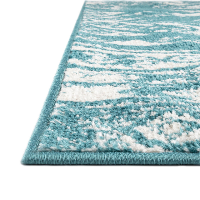 Turquoise 5' 3 x 8' Lennon Rectangle Area Rug 100% Polypropylene Vintage Distressed Look Modern Contemporary Carpet for Home Decor for Sale at Rug Engine