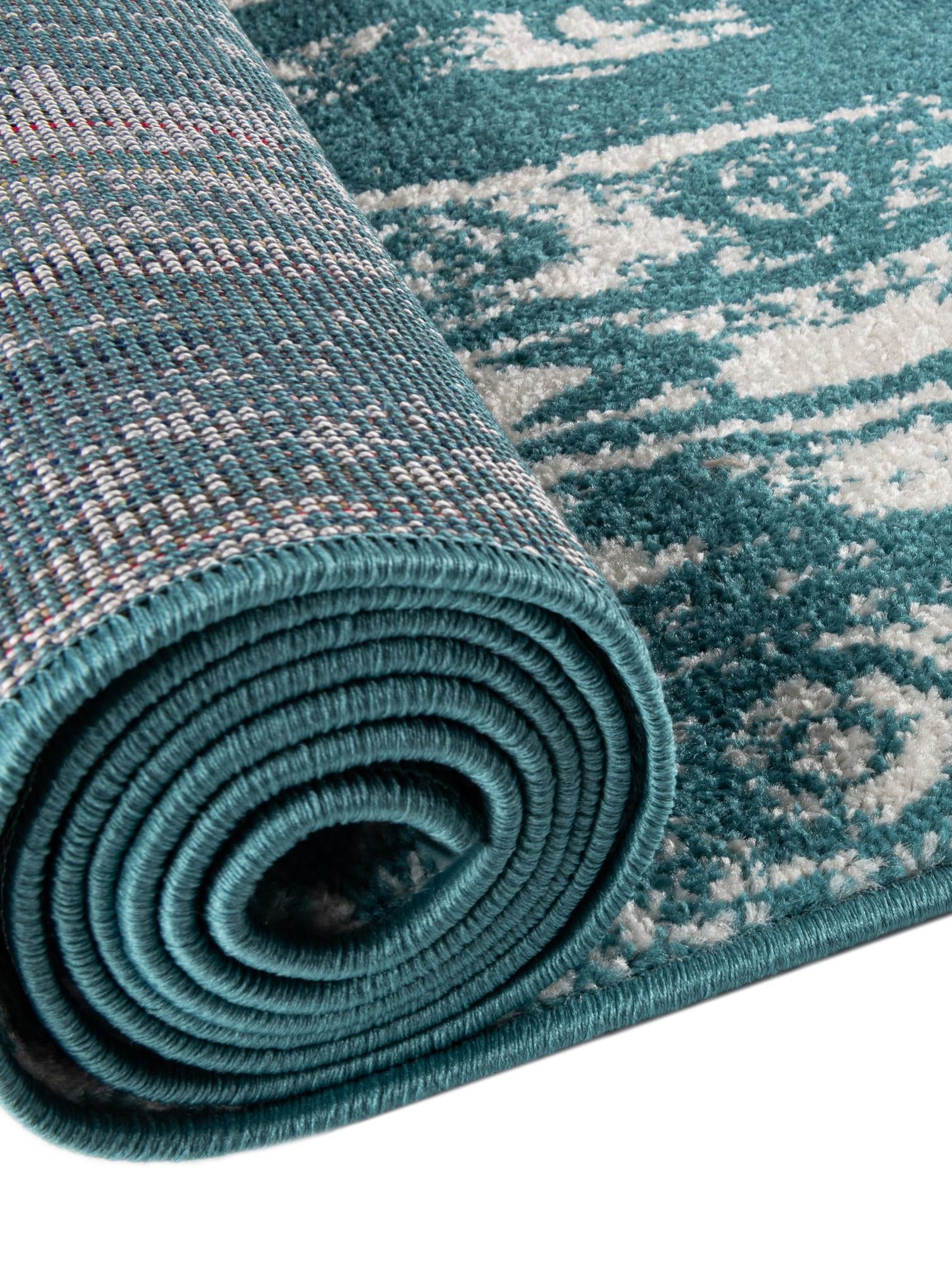 Turquoise 5' 3 x 8' Lennon Rectangle Area Rug 100% Polypropylene Vintage Distressed Look Modern Contemporary Carpet for Home Decor for Sale at Rug Engine