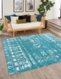 Turquoise 5' 3 x 5' 3 Lennon Square Area Rug 100% Polypropylene Vintage Distressed Look Modern Contemporary Carpet for Home Decor for Sale at Rug Engine