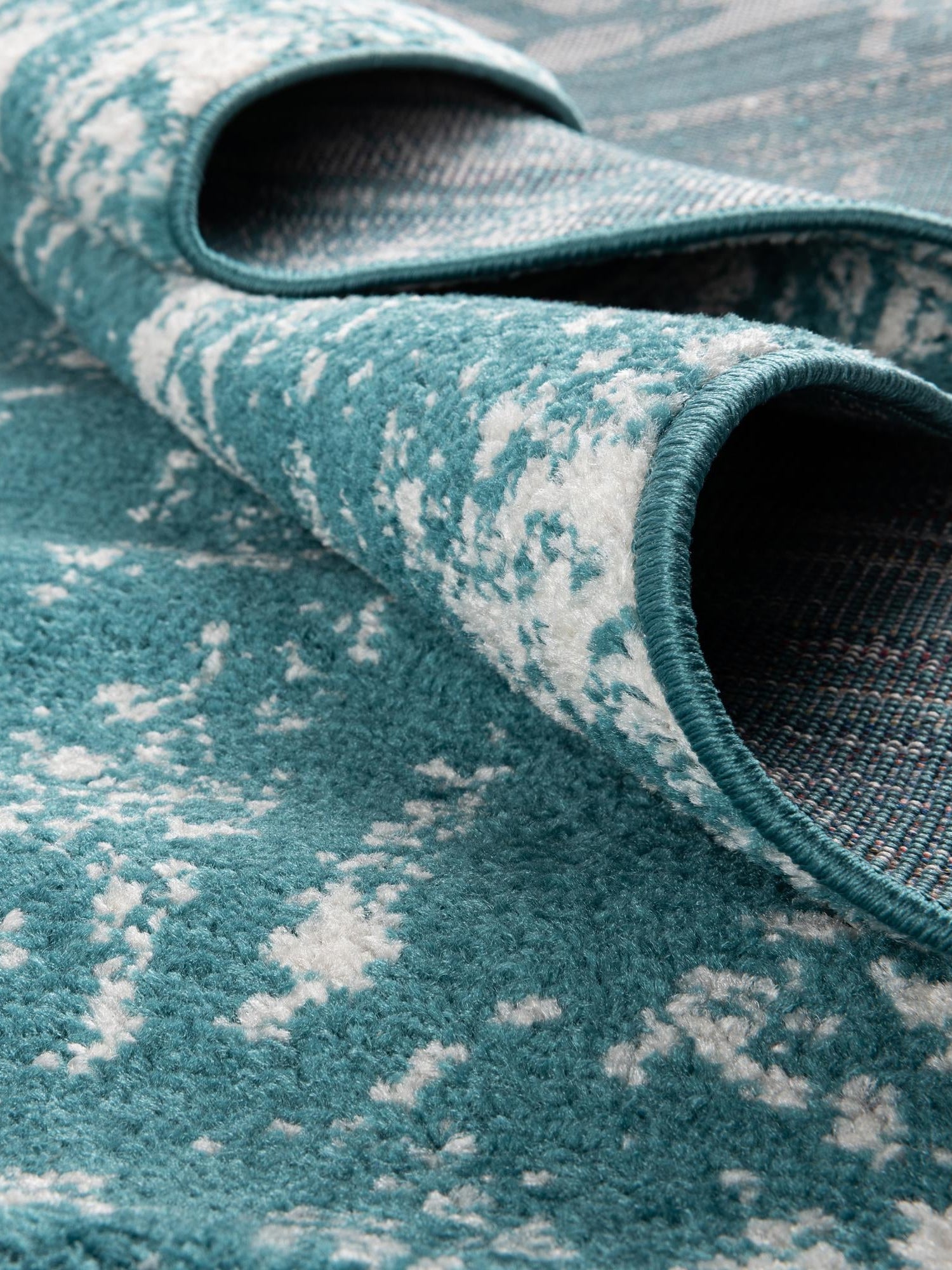 Turquoise 7' 1 x 7' 1 Lennon Square Area Rug 100% Polypropylene Vintage Distressed Look Modern Contemporary Carpet for Home Decor for Sale at Rug Engine