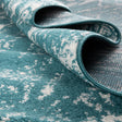 Turquoise 7' 1 x 7' 1 Lennon Square Area Rug 100% Polypropylene Vintage Distressed Look Modern Contemporary Carpet for Home Decor for Sale at Rug Engine