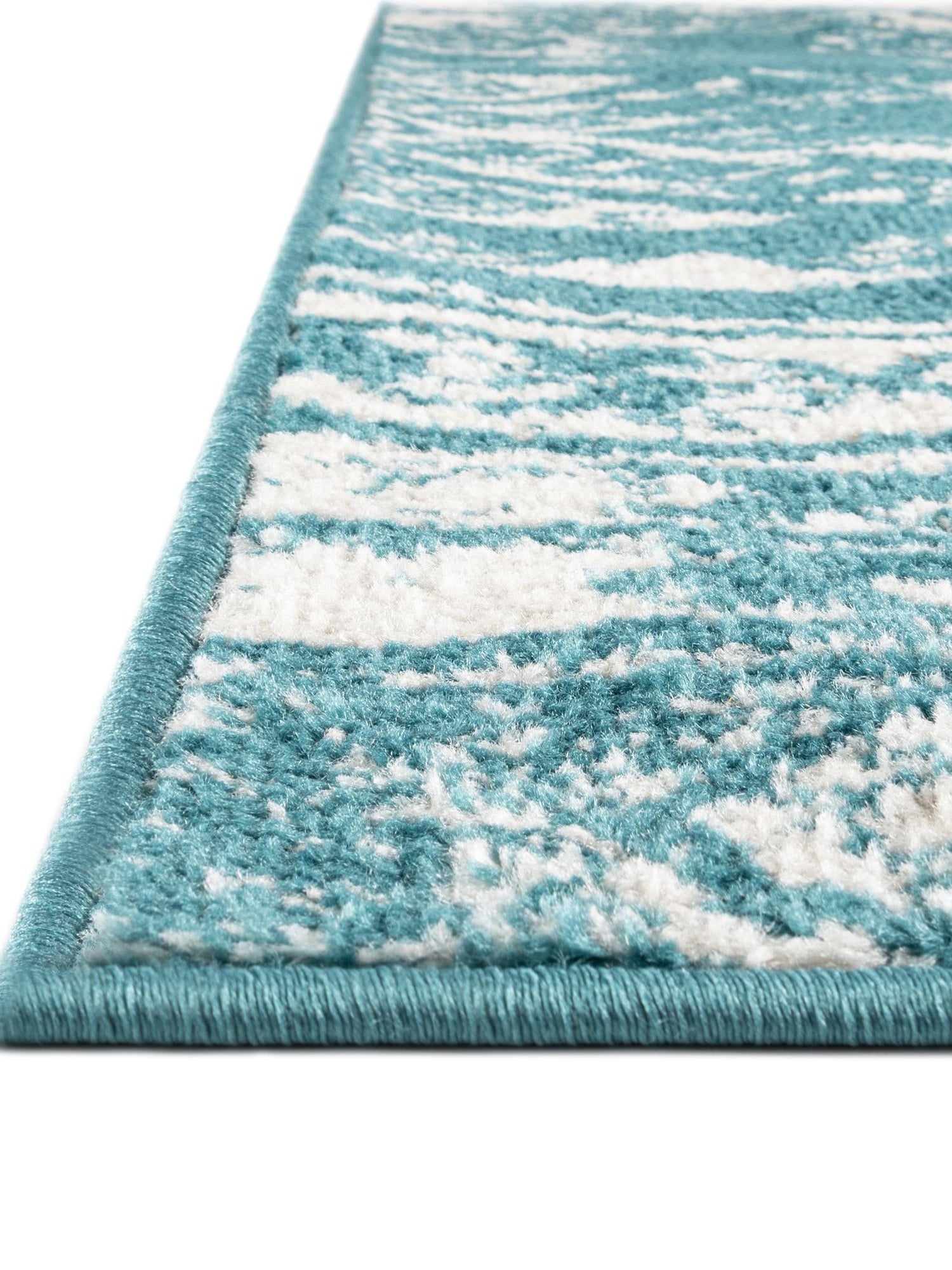 Turquoise 2' x 6' 1 Lennon Runner Area Rug 100% Polypropylene Vintage Distressed Look Modern Contemporary Carpet for Home Decor for Sale at Rug Engine