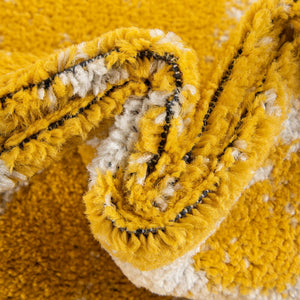 Yellow 7' 1 x 10' Lennon Rectangle Area Rug 100% Polypropylene Vintage Distressed Look Modern Contemporary Carpet for Home Decor for Sale at Rug Engine