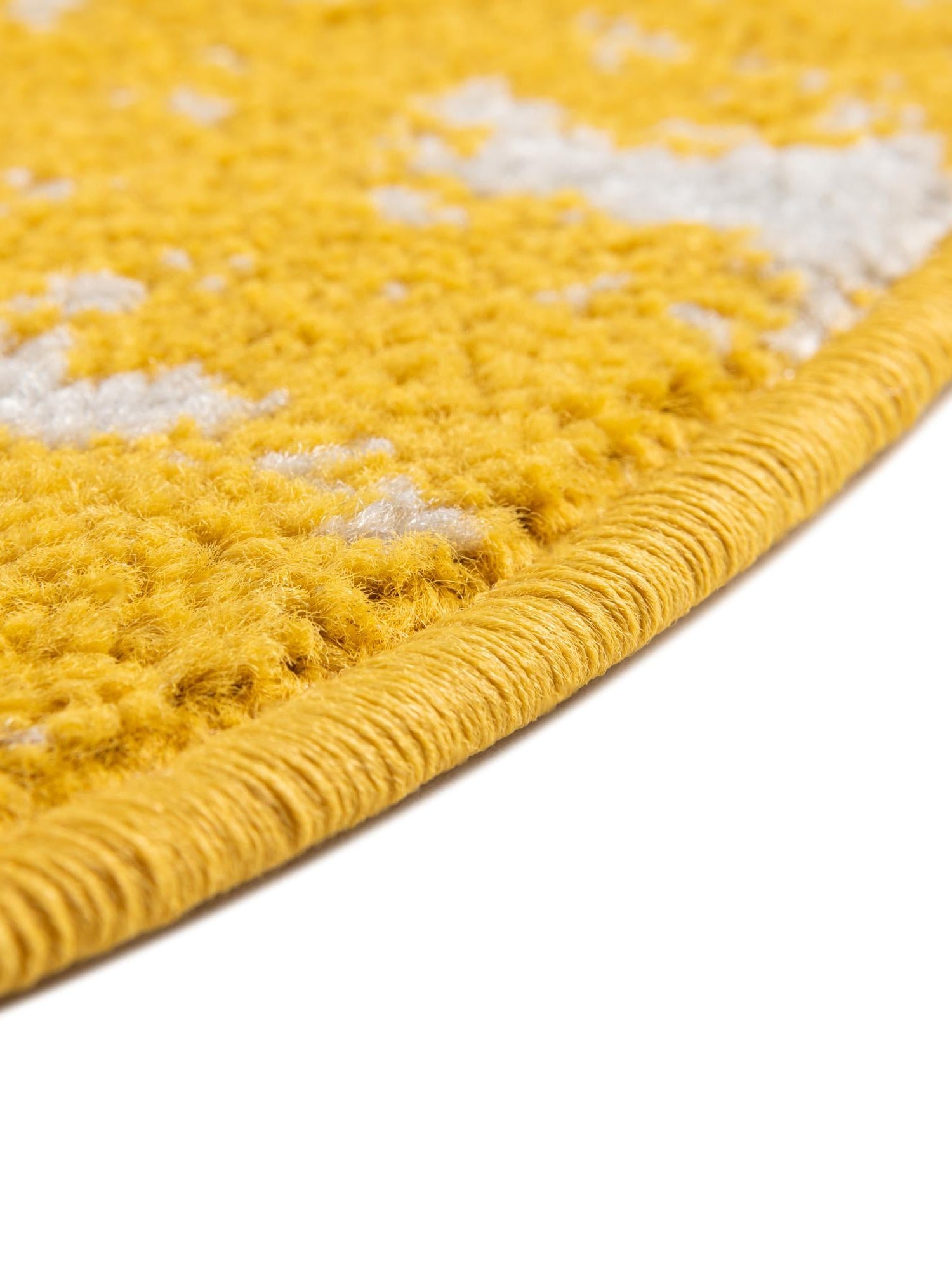 Yellow 10' x 10' Lennon Round Area Rug 100% Polypropylene Vintage Distressed Look Modern Contemporary Carpet for Home Decor for Sale at Rug Engine