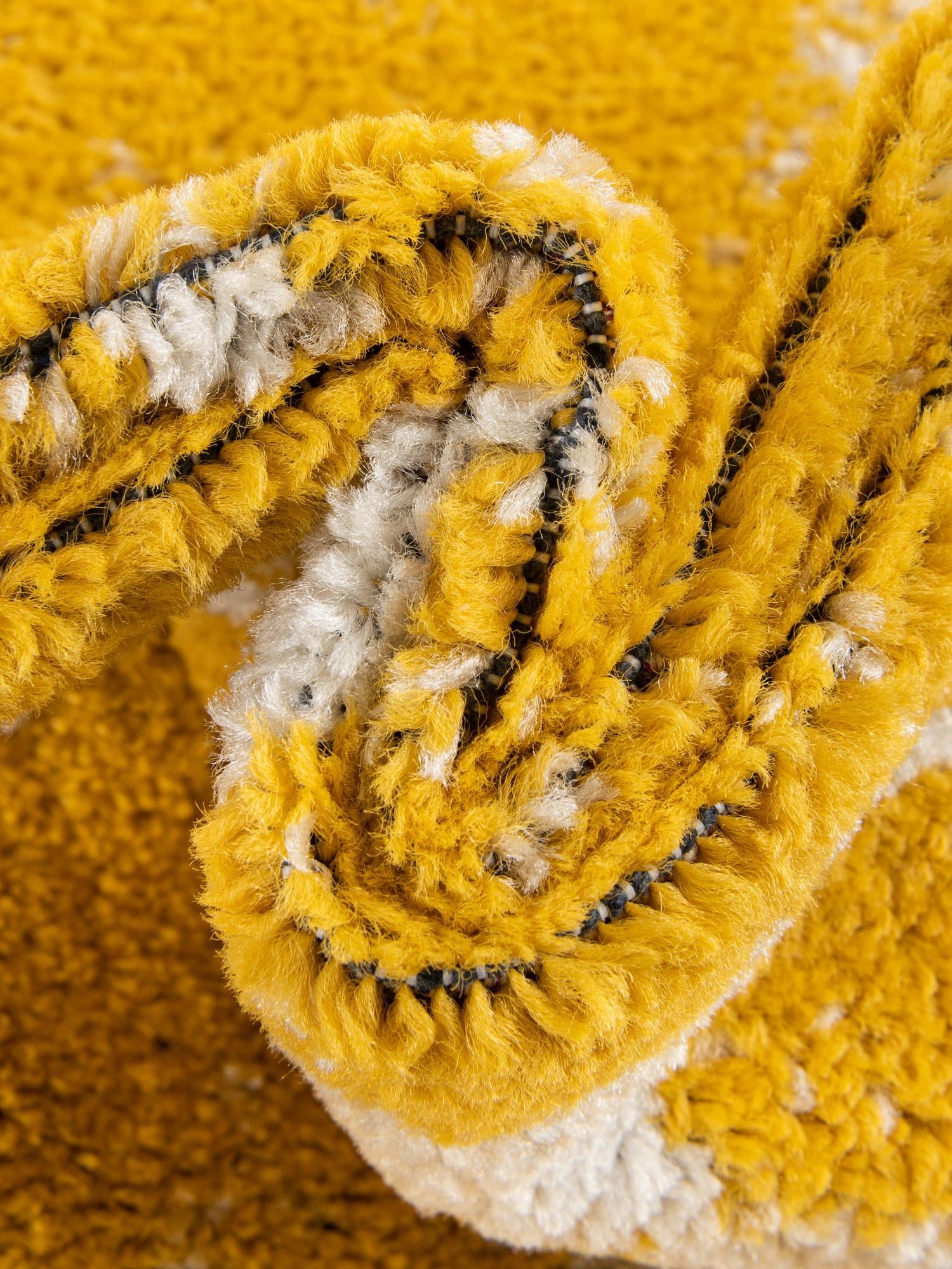 Yellow 3' 1 x 3' 1 Lennon Round Area Rug 100% Polypropylene Vintage Distressed Look Modern Contemporary Carpet for Home Decor for Sale at Rug Engine