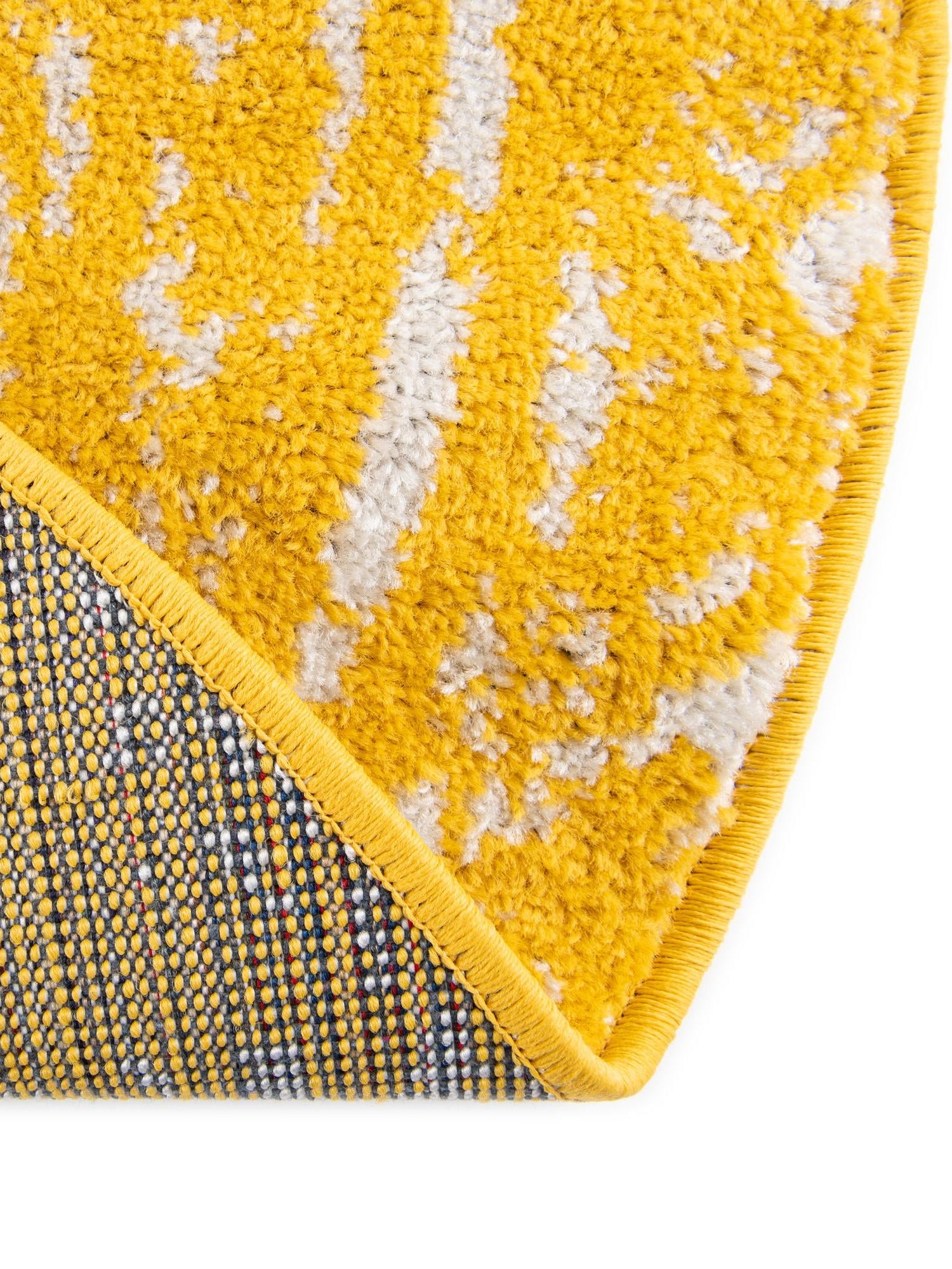 Yellow 6' 1 x 6' 1 Lennon Round Area Rug 100% Polypropylene Vintage Distressed Look Modern Contemporary Carpet for Home Decor for Sale at Rug Engine