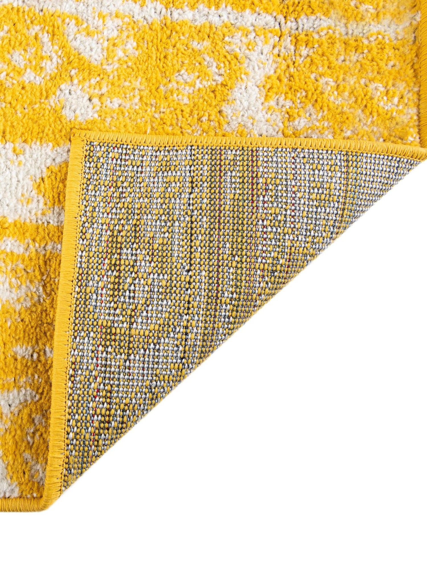 Yellow 10' x 10' Lennon Square Area Rug 100% Polypropylene Vintage Distressed Look Modern Contemporary Carpet for Home Decor for Sale at Rug Engine