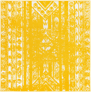 Yellow 7' 1 x 7' 1 Lennon Square Area Rug 100% Polypropylene Vintage Distressed Look Modern Contemporary Carpet for Home Decor for Sale at Rug Engine
