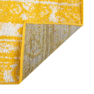 Yellow 2' 7 x 10' Lennon Runner Area Rug 100% Polypropylene Vintage Distressed Look Modern Contemporary Carpet for Home Decor for Sale at Rug Engine