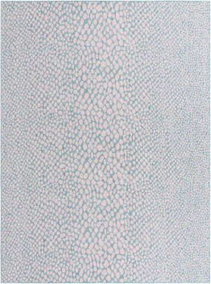 Pink and Aqua 9' x 12' Jill Zarin Outdoor Rectangle Area Rug Weather Resistant for Patio, Deck, Terrace, Balcony, Porch Durable 100% Polypropylene Carpet for Outside for Sale at Rug Engine
