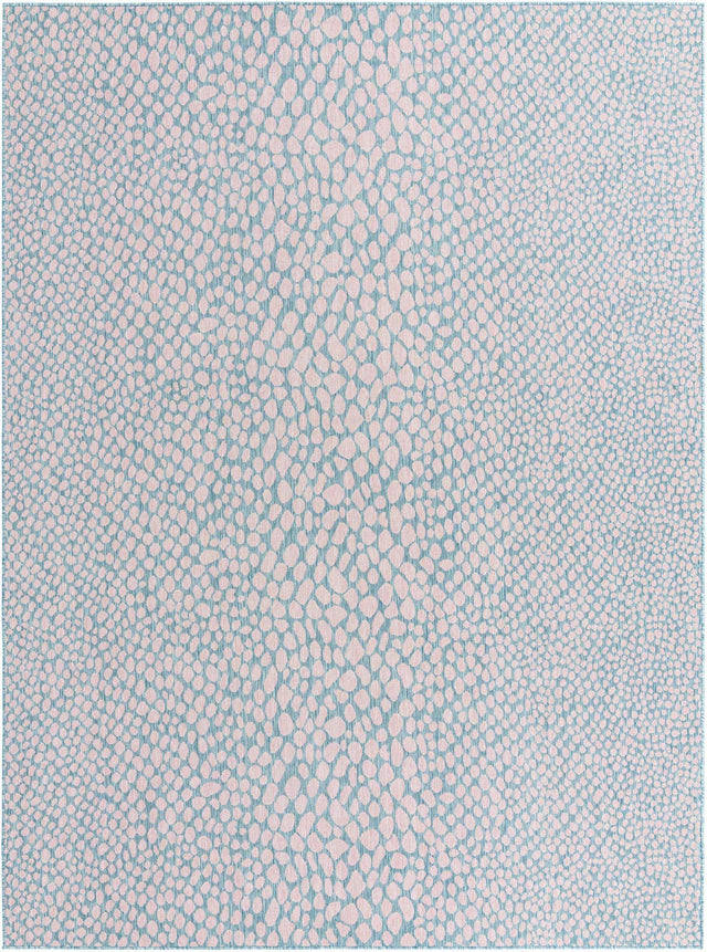 Pink and Aqua 9' x 12' Jill Zarin Outdoor Rectangle Area Rug Weather Resistant for Patio, Deck, Terrace, Balcony, Porch Durable 100% Polypropylene Carpet for Outside for Sale at Rug Engine