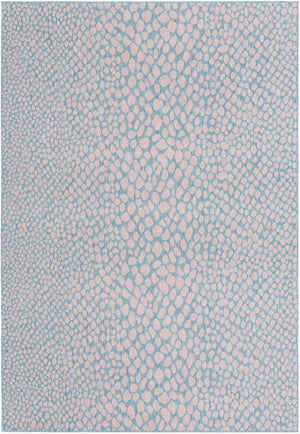 Pink and Aqua 7' 1 x 10' Jill Zarin Outdoor Rectangle Area Rug Weather Resistant for Patio, Deck, Terrace, Balcony, Porch Durable 100% Polypropylene Carpet for Outside for Sale at Rug Engine
