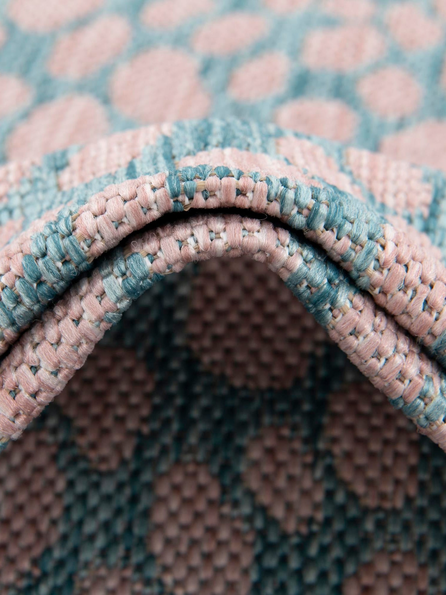 Pink and Aqua 2' x 8' Jill Zarin Outdoor Runner Area Rug Weather Resistant for Patio, Deck, Terrace, Balcony, Porch Durable 100% Polypropylene Carpet for Outside for Sale at Rug Engine