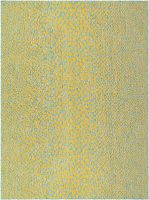 Yellow and Aqua 9' x 12' Jill Zarin Outdoor Rectangle Area Rug Weather Resistant for Patio, Deck, Terrace, Balcony, Porch Durable 100% Polypropylene Carpet for Outside for Sale at Rug Engine