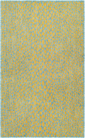 Yellow and Aqua 2' x 3' 1 Jill Zarin Outdoor Rectangle Area Rug Weather Resistant for Patio, Deck, Terrace, Balcony, Porch Durable 100% Polypropylene Carpet for Outside for Sale at Rug Engine
