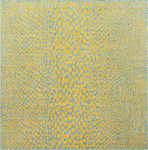 Yellow and Aqua 7' 10 x 7' 10 Jill Zarin Outdoor Square Area Rug Weather Resistant for Patio, Deck, Terrace, Balcony, Porch Durable 100% Polypropylene Carpet for Outside for Sale at Rug Engine