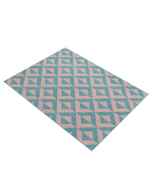 Pink and Aqua 7' 1 x 10' Jill Zarin Outdoor Rectangle Area Rug Weather Resistant for Patio, Deck, Terrace, Balcony, Porch Durable 100% Polypropylene Carpet for Outside for Sale at Rug Engine
