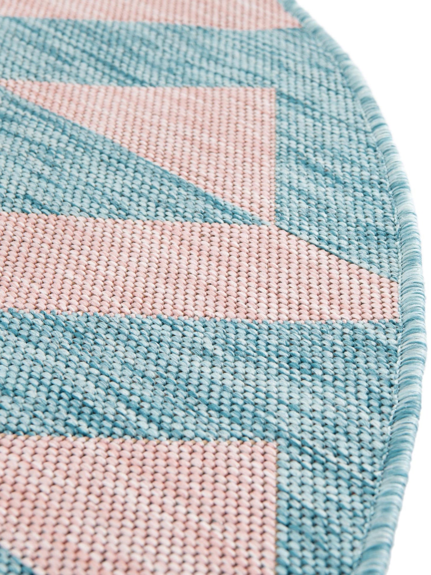 Pink and Aqua 10' 8 x 10' 8 Jill Zarin Outdoor Round Area Rug Weather Resistant for Patio, Deck, Terrace, Balcony, Porch Durable 100% Polypropylene Carpet for Outside for Sale at Rug Engine