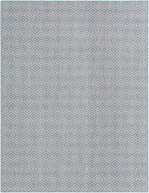 Pink and Aqua 7' 10 x 10' Jill Zarin Outdoor Rectangle Area Rug Weather Resistant for Patio, Deck, Terrace, Balcony, Porch Durable 100% Polypropylene Carpet for Outside for Sale at Rug Engine