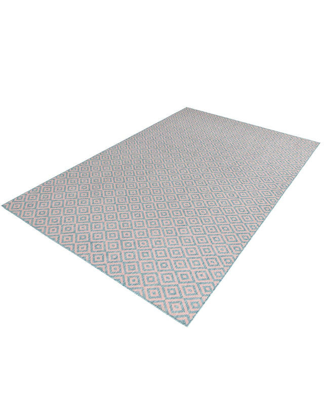 Pink and Aqua 7' 1 x 10' Jill Zarin Outdoor Rectangle Area Rug Weather Resistant for Patio, Deck, Terrace, Balcony, Porch Durable 100% Polypropylene Carpet for Outside for Sale at Rug Engine