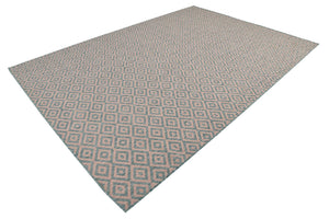 Pink and Aqua 7' 1 x 10' Jill Zarin Outdoor Rectangle Area Rug Weather Resistant for Patio, Deck, Terrace, Balcony, Porch Durable 100% Polypropylene Carpet for Outside for Sale at Rug Engine
