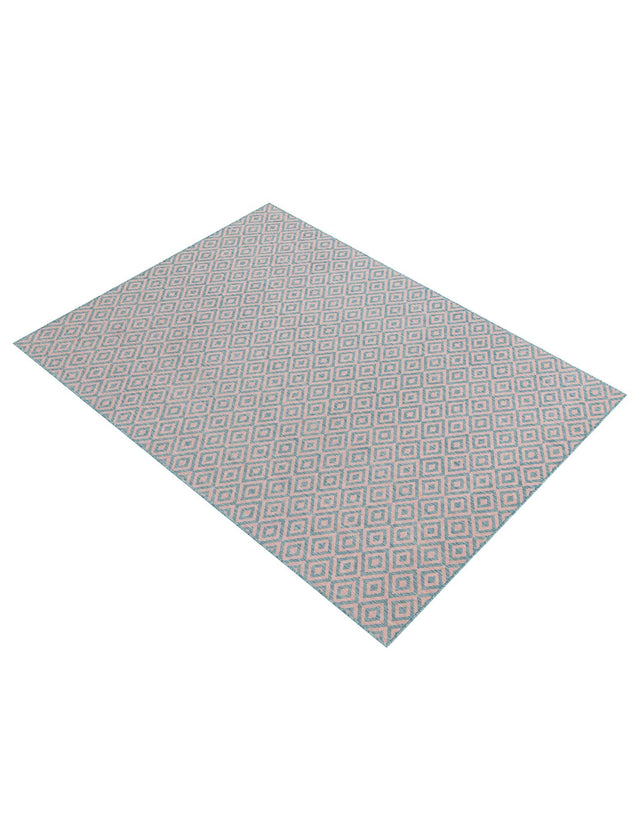 Pink and Aqua 6' 1 x 9' Jill Zarin Outdoor Rectangle Area Rug Weather Resistant for Patio, Deck, Terrace, Balcony, Porch Durable 100% Polypropylene Carpet for Outside for Sale at Rug Engine