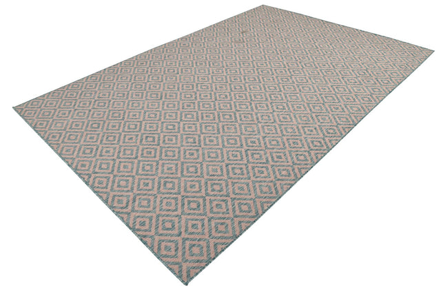 Pink and Aqua 6' 1 x 9' Jill Zarin Outdoor Rectangle Area Rug Weather Resistant for Patio, Deck, Terrace, Balcony, Porch Durable 100% Polypropylene Carpet for Outside for Sale at Rug Engine