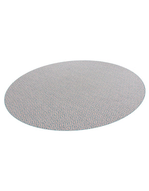 Pink and Aqua 10' 8 x 10' 8 Jill Zarin Outdoor Round Area Rug Weather Resistant for Patio, Deck, Terrace, Balcony, Porch Durable 100% Polypropylene Carpet for Outside for Sale at Rug Engine