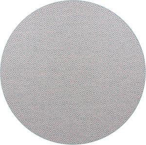 Pink and Aqua 10' 8 x 10' 8 Jill Zarin Outdoor Round Area Rug Weather Resistant for Patio, Deck, Terrace, Balcony, Porch Durable 100% Polypropylene Carpet for Outside for Sale at Rug Engine