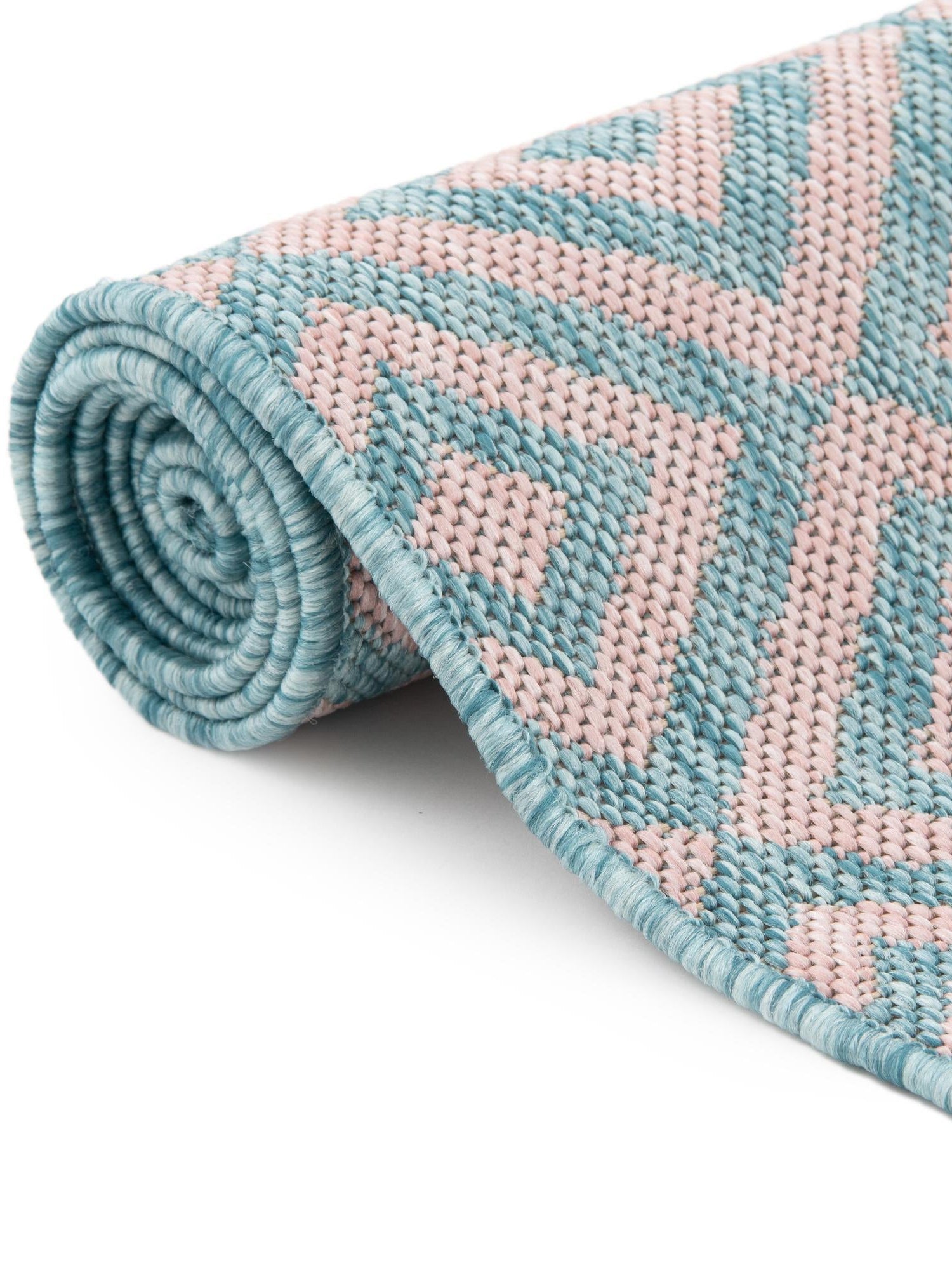 Pink and Aqua 7' 1 x 7' 1 Jill Zarin Outdoor Round Area Rug Weather Resistant for Patio, Deck, Terrace, Balcony, Porch Durable 100% Polypropylene Carpet for Outside for Sale at Rug Engine