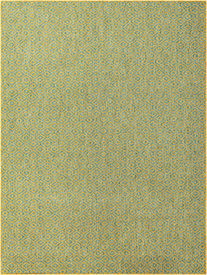 Yellow and Aqua 9' x 12' Jill Zarin Outdoor Rectangle Area Rug Weather Resistant for Patio, Deck, Terrace, Balcony, Porch Durable 100% Polypropylene Carpet for Outside for Sale at Rug Engine