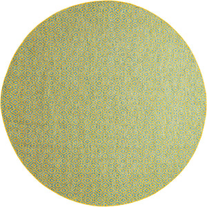 Yellow and Aqua 10' 8 x 10' 8 Jill Zarin Outdoor Round Area Rug Weather Resistant for Patio, Deck, Terrace, Balcony, Porch Durable 100% Polypropylene Carpet for Outside for Sale at Rug Engine