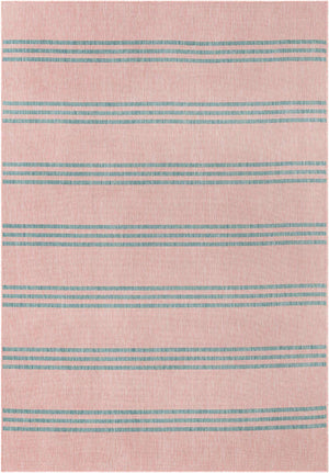 Pink and Aqua 7' 1 x 10' Jill Zarin Outdoor Rectangle Area Rug Weather Resistant for Patio, Deck, Terrace, Balcony, Porch Durable 100% Polypropylene Carpet for Outside for Sale at Rug Engine