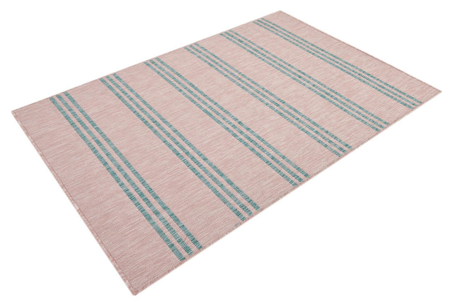 Pink and Aqua 4' 1 x 6' 1 Jill Zarin Outdoor Rectangle Area Rug Weather Resistant for Patio, Deck, Terrace, Balcony, Porch Durable 100% Polypropylene Carpet for Outside for Sale at Rug Engine