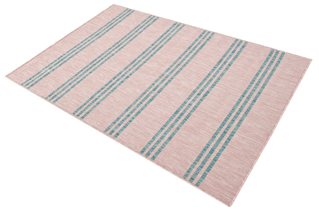 Pink and Aqua 4' 1 x 6' 1 Jill Zarin Outdoor Rectangle Area Rug Weather Resistant for Patio, Deck, Terrace, Balcony, Porch Durable 100% Polypropylene Carpet for Outside for Sale at Rug Engine